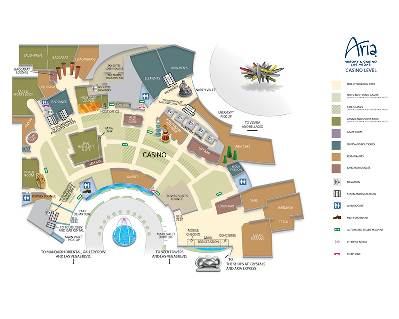 Aria Property Map - Las Vegas